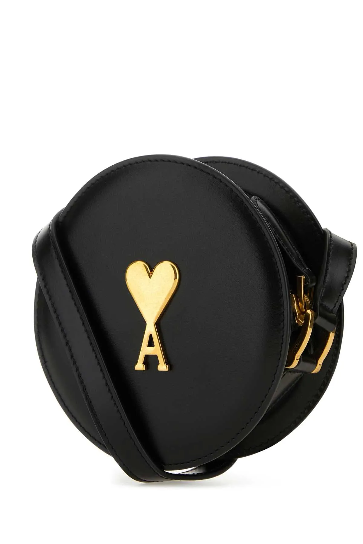 Ami Black Leather Crossbody Bag