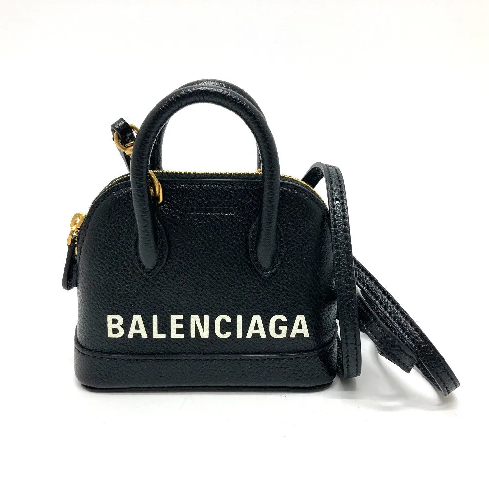 BALENCIAGA Shoulder Bag Bag 2WAY handbag logo Villetop leather 639756 black Women
