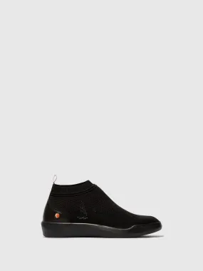Black Elasticated Ankle Boots