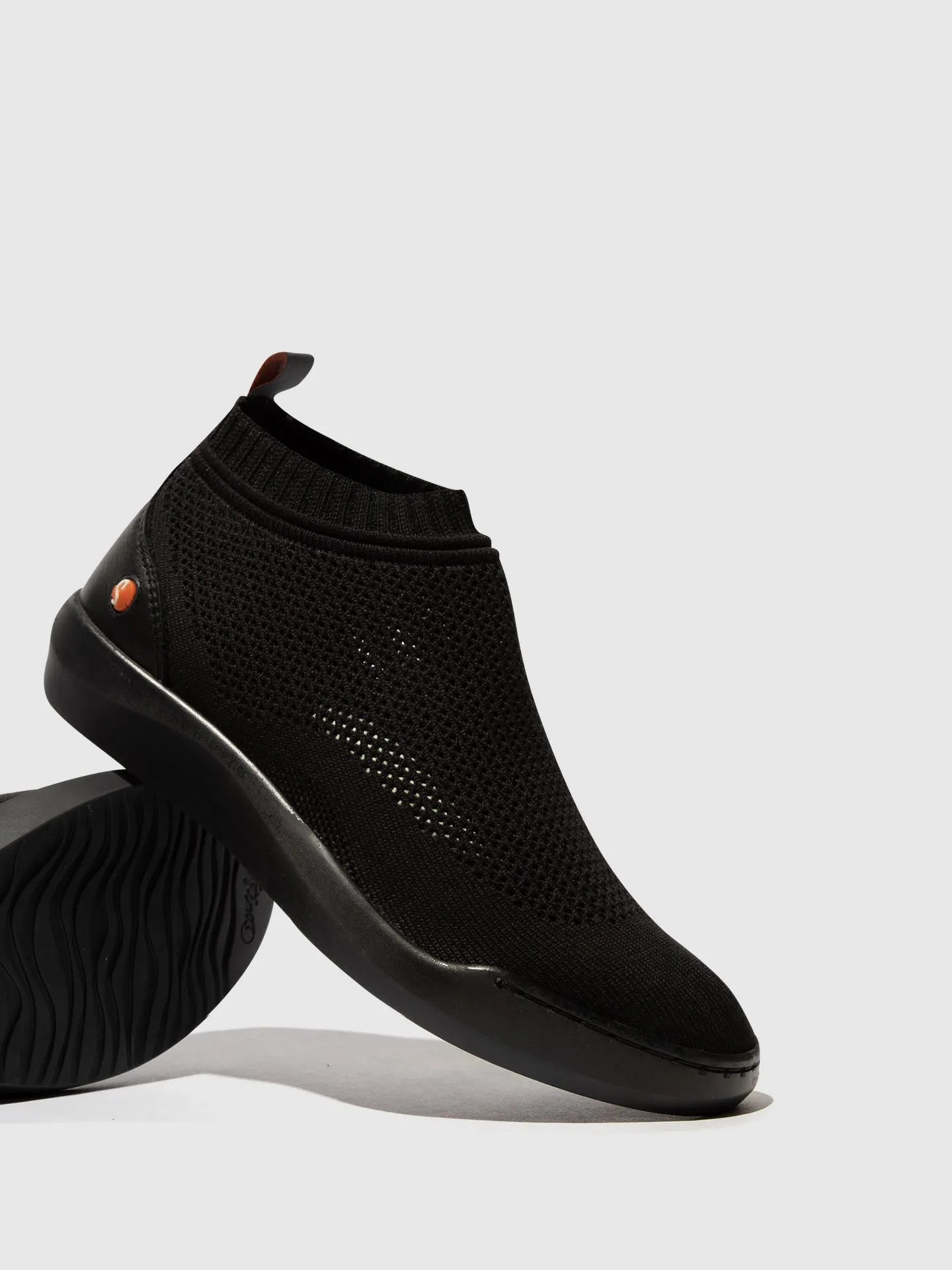 Black Elasticated Ankle Boots