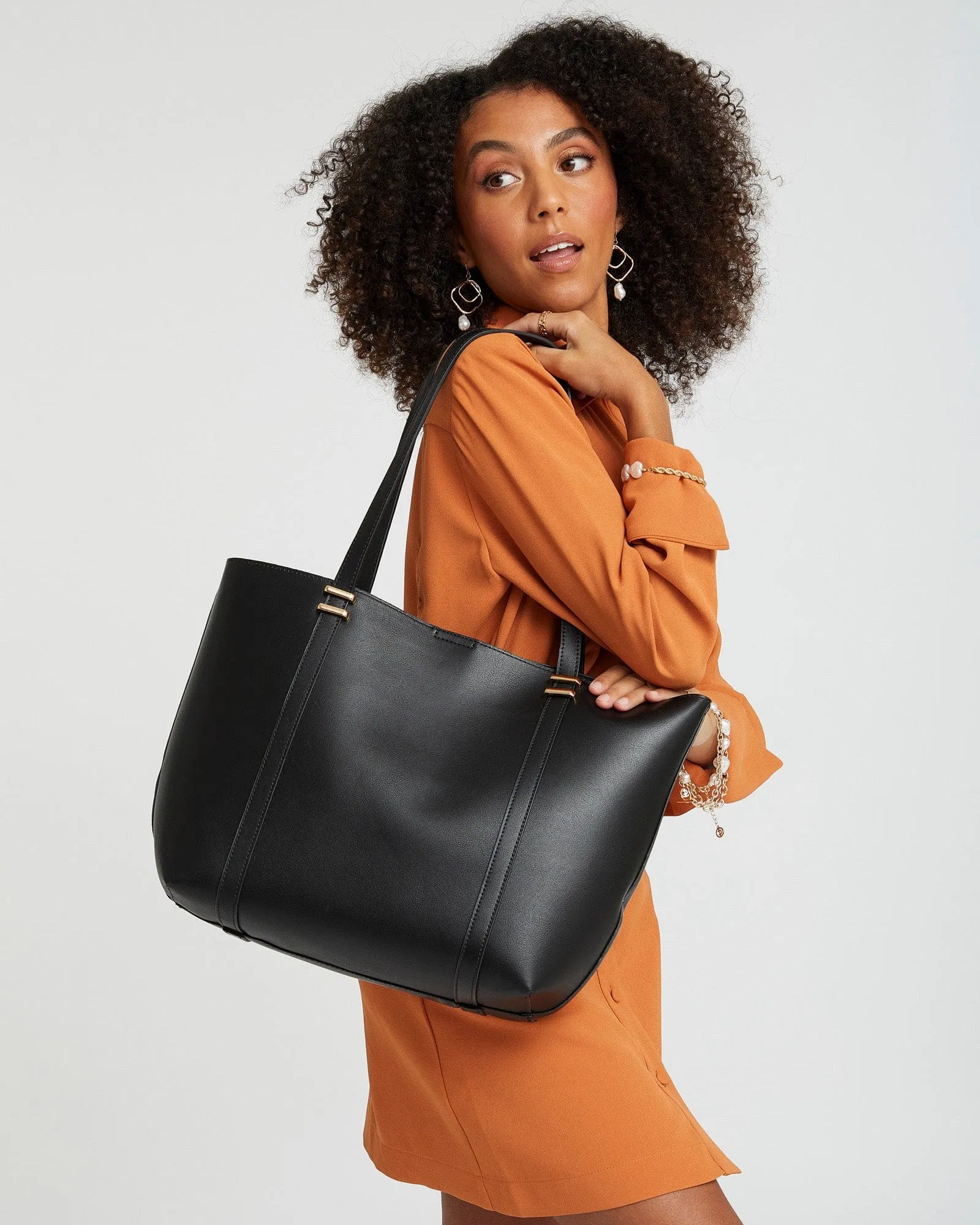 Black Sabina Tote Bag Set