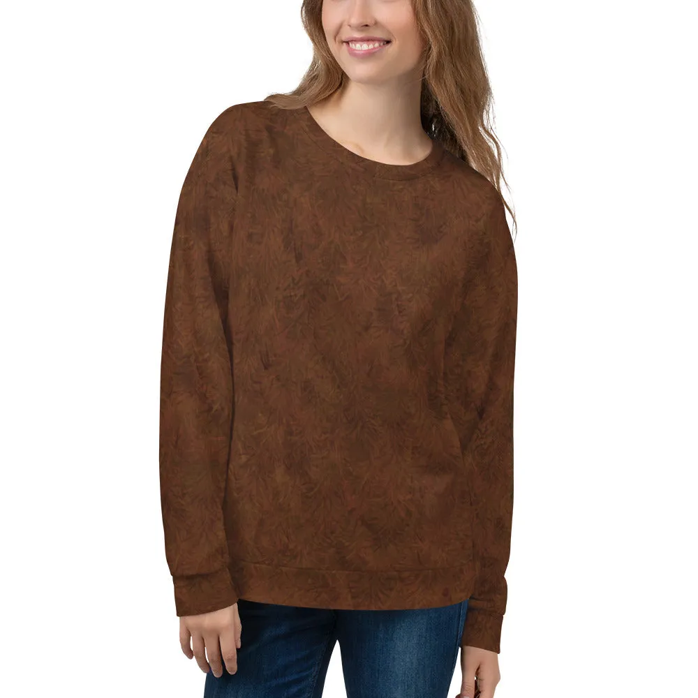 Brown Fur Print Unisex Sweatshirt