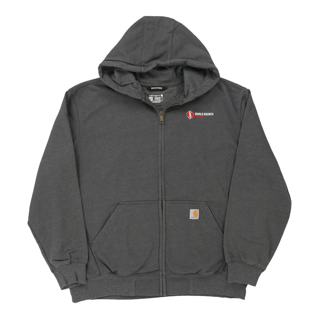 Carhartt Hoodie - 2XL Grey Cotton Blend