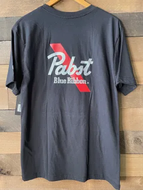 Final Sale  Pabst Blue Ribbon Black Pocket T-Shirt