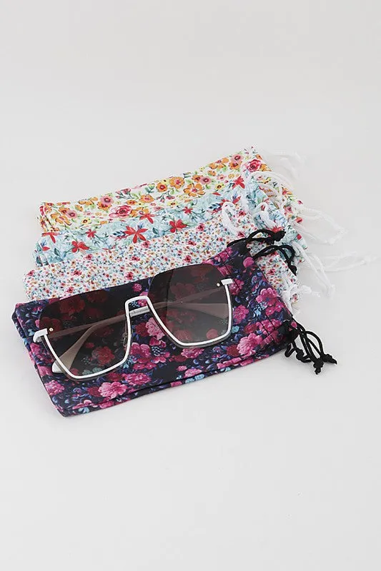 Flower Market Microfiber Sunglasses Pouch