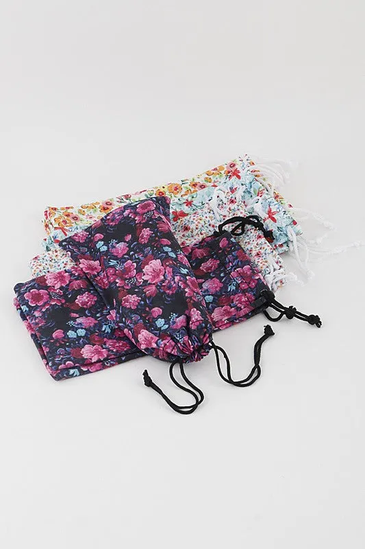 Flower Market Microfiber Sunglasses Pouch