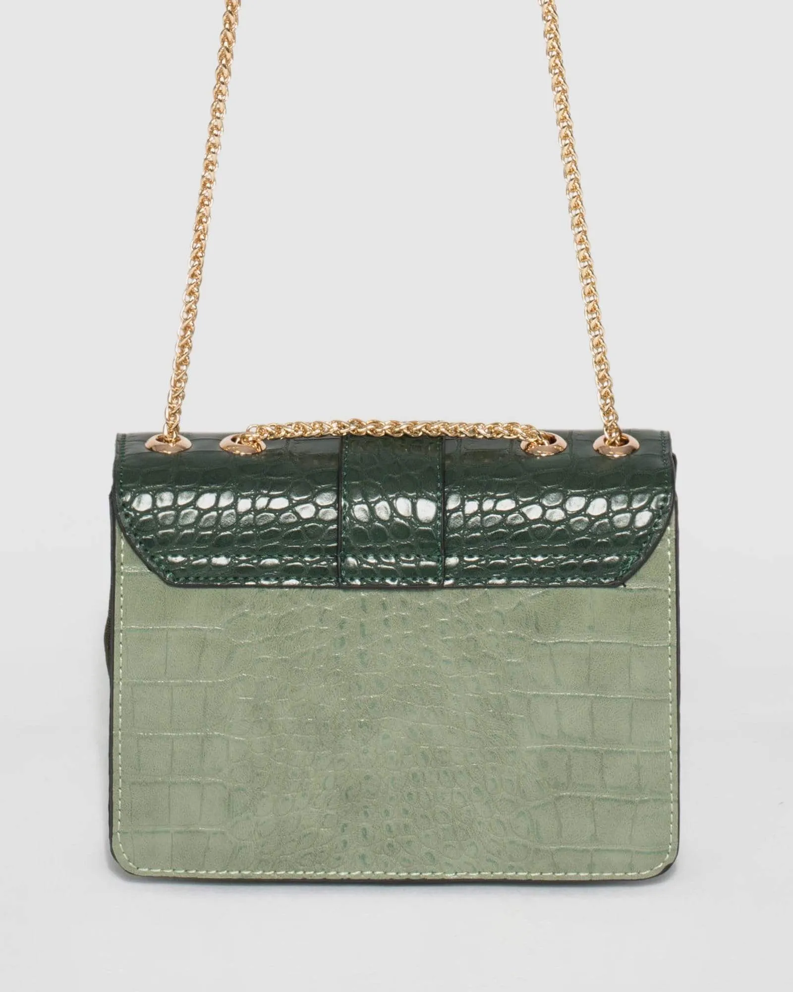 Green Mikah Buckle Crossbody Bag