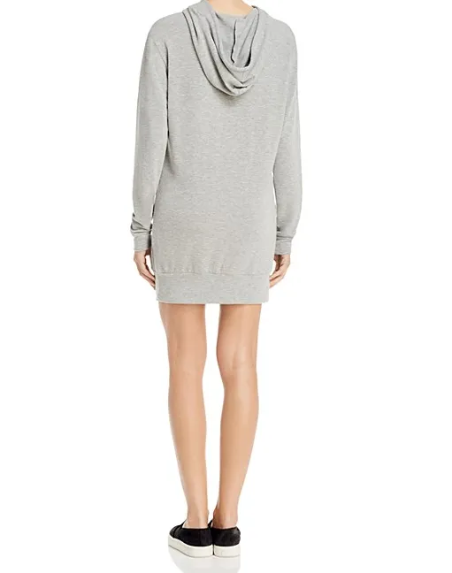 Michelle by Comune - Quinlan Heather Grey French Terry Hoodie Dress