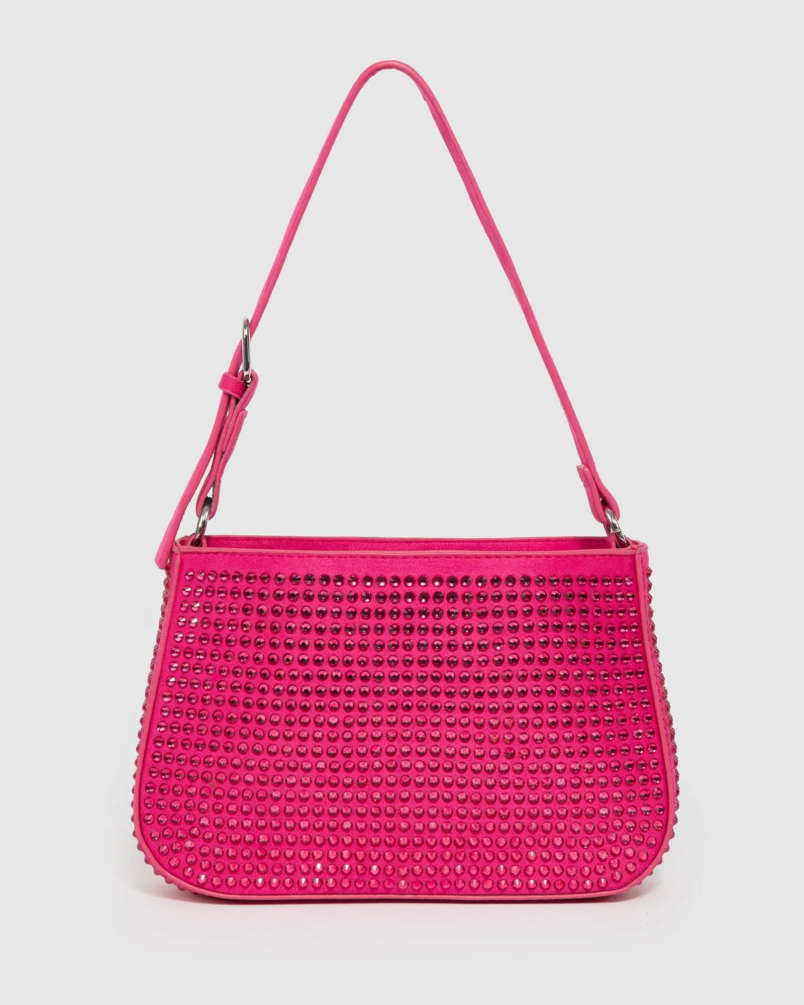 Pink Camila Crystal Shoulder Bag