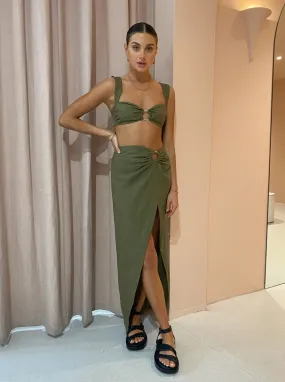 Rumer Byron Ring Skirt in Combat