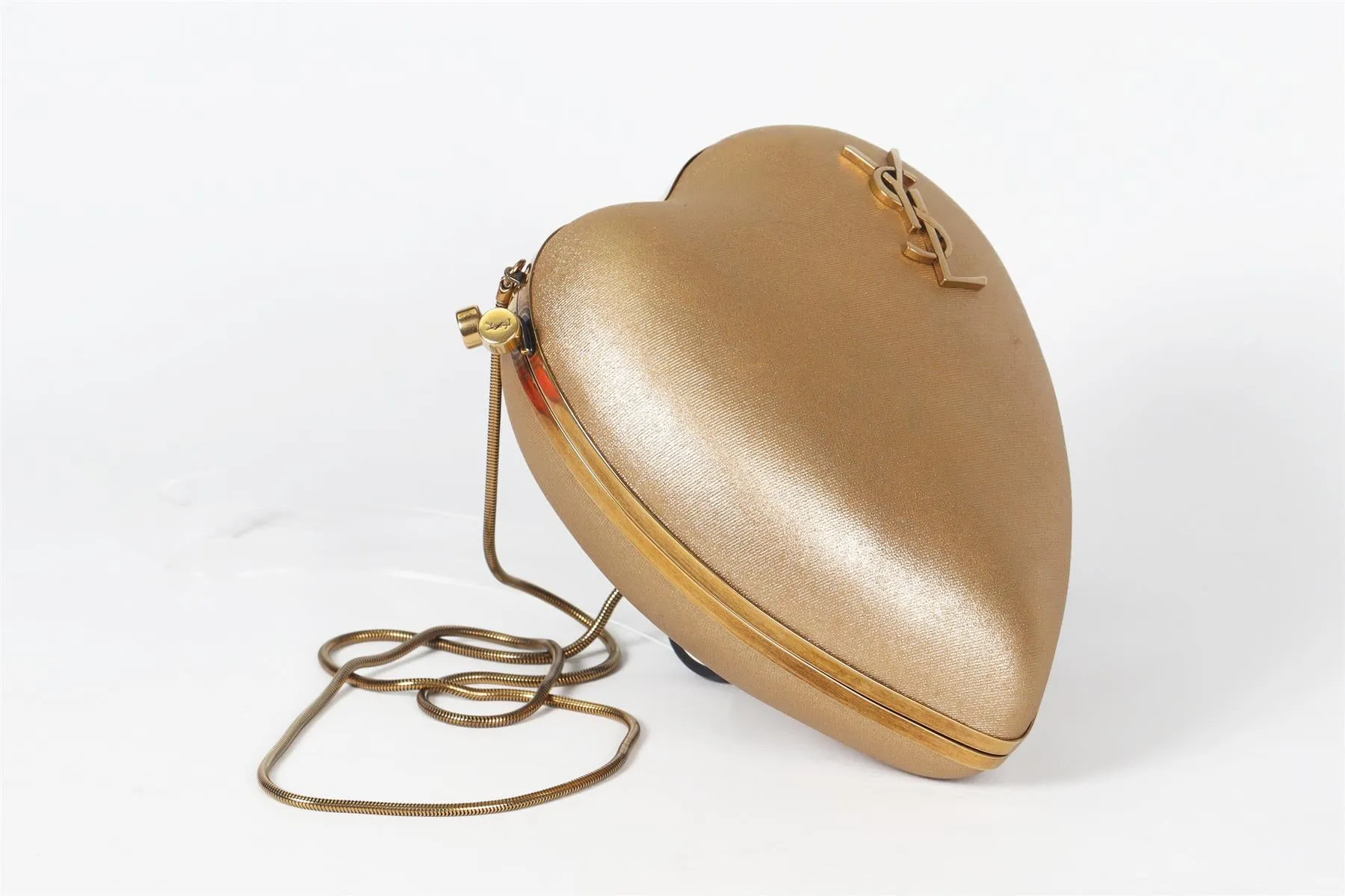 SAINT LAURENT LOVE BOX NUBUCK SHOULDER BAG