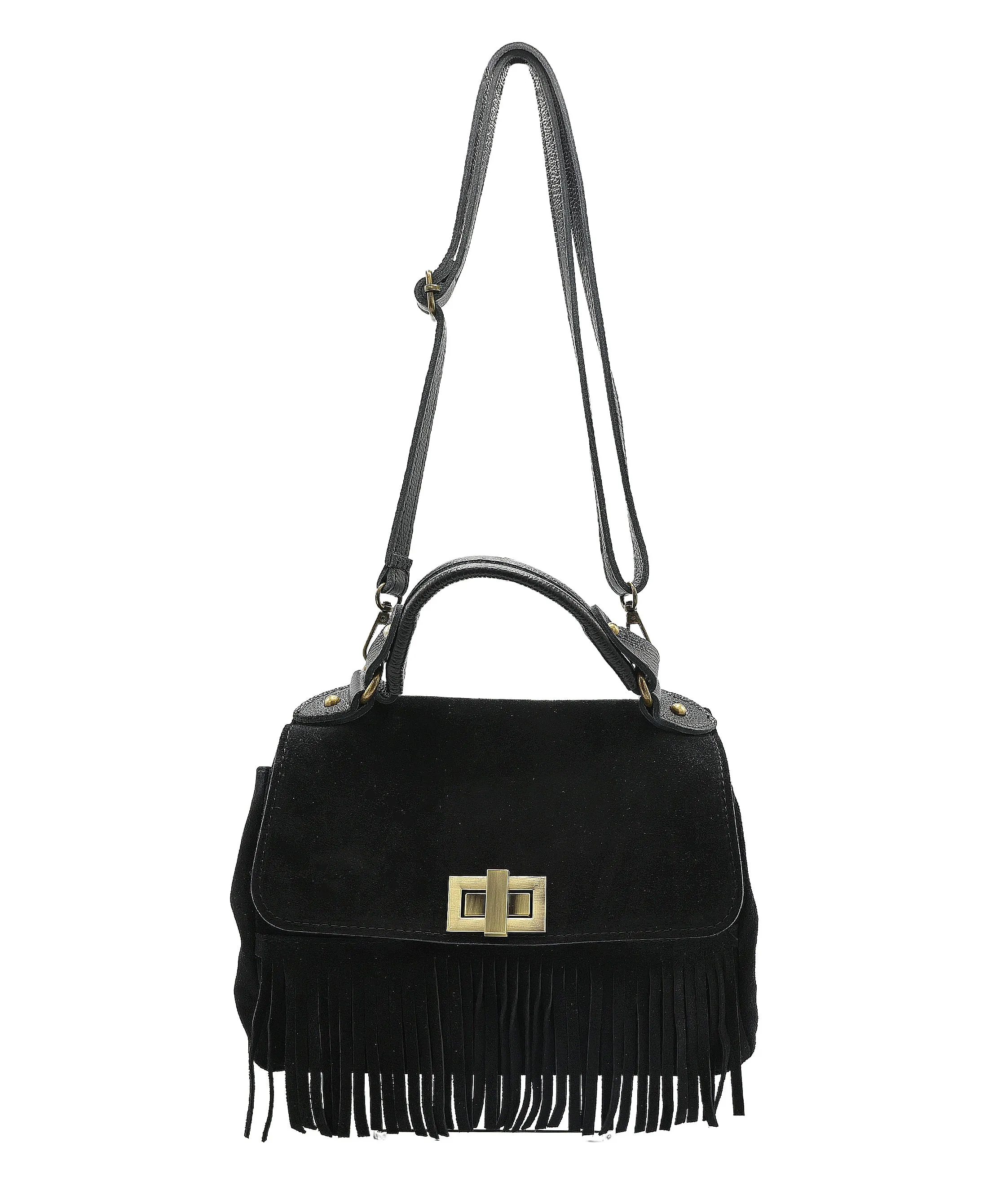 Suede Leather Fringe Handbag