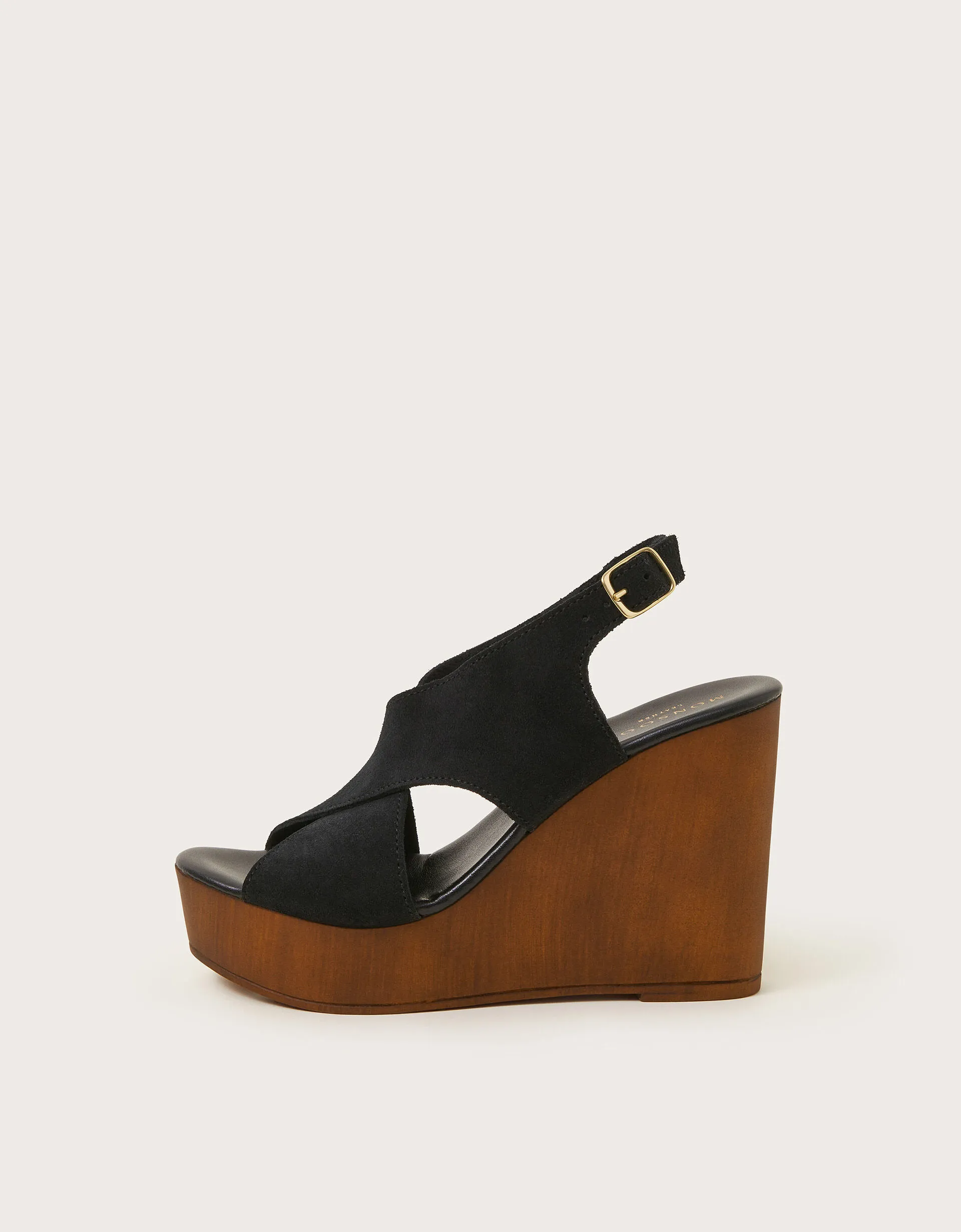Willow Suede Wedge Sandals Black